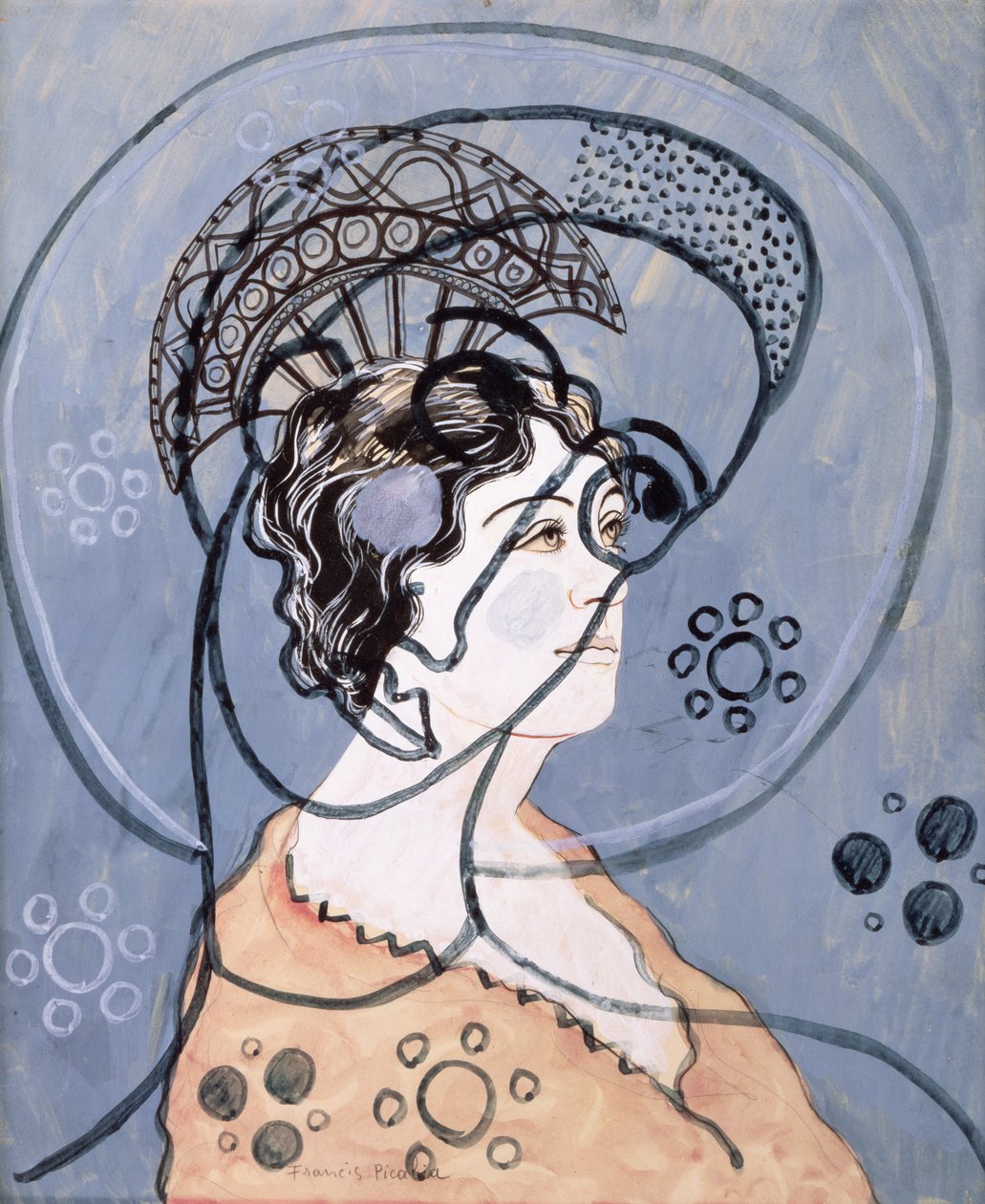 Transparency, ca. 1930 (gouache og blæk over blyant) af Francis Picabia