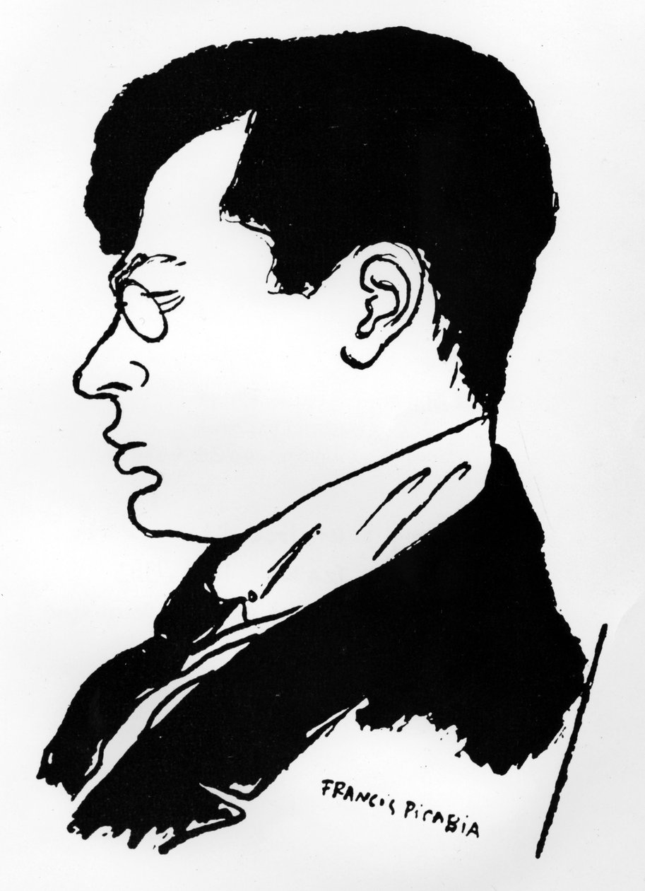 Tristan Tzara (litografi) af Francis Picabia