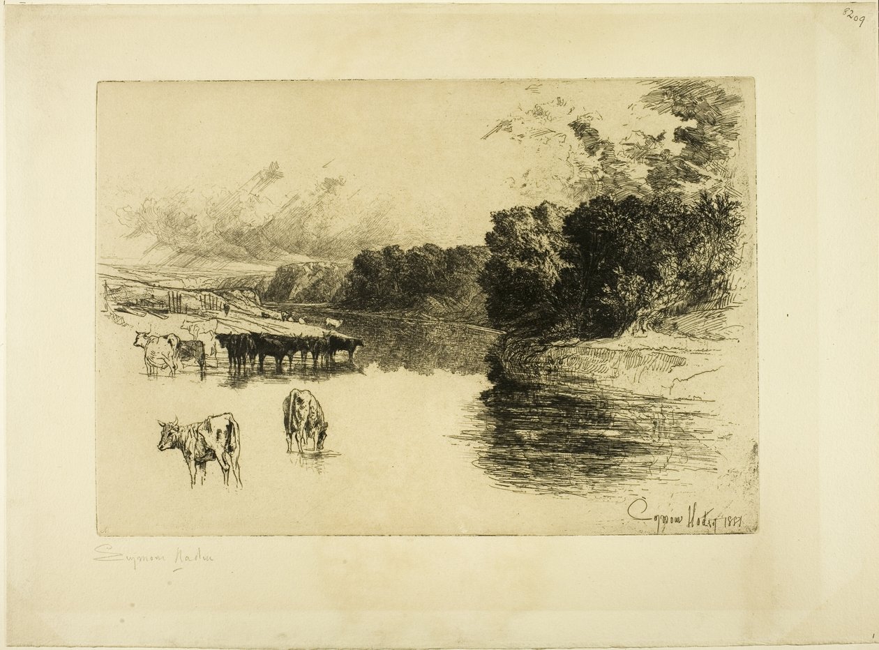 En Lancashire-flod af Francis Seymour Haden