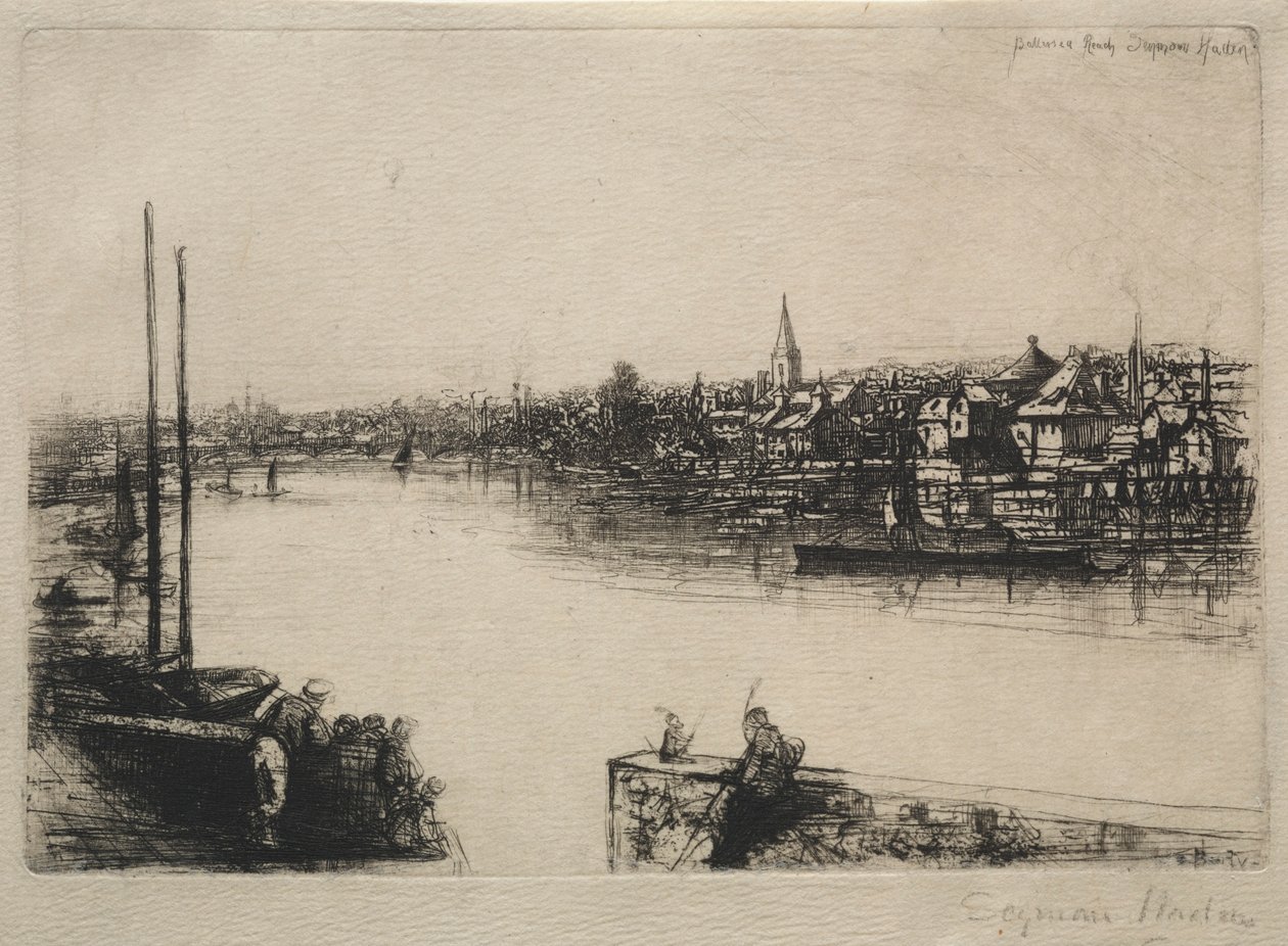 Battersea Reach, 1843. af Francis Seymour Haden