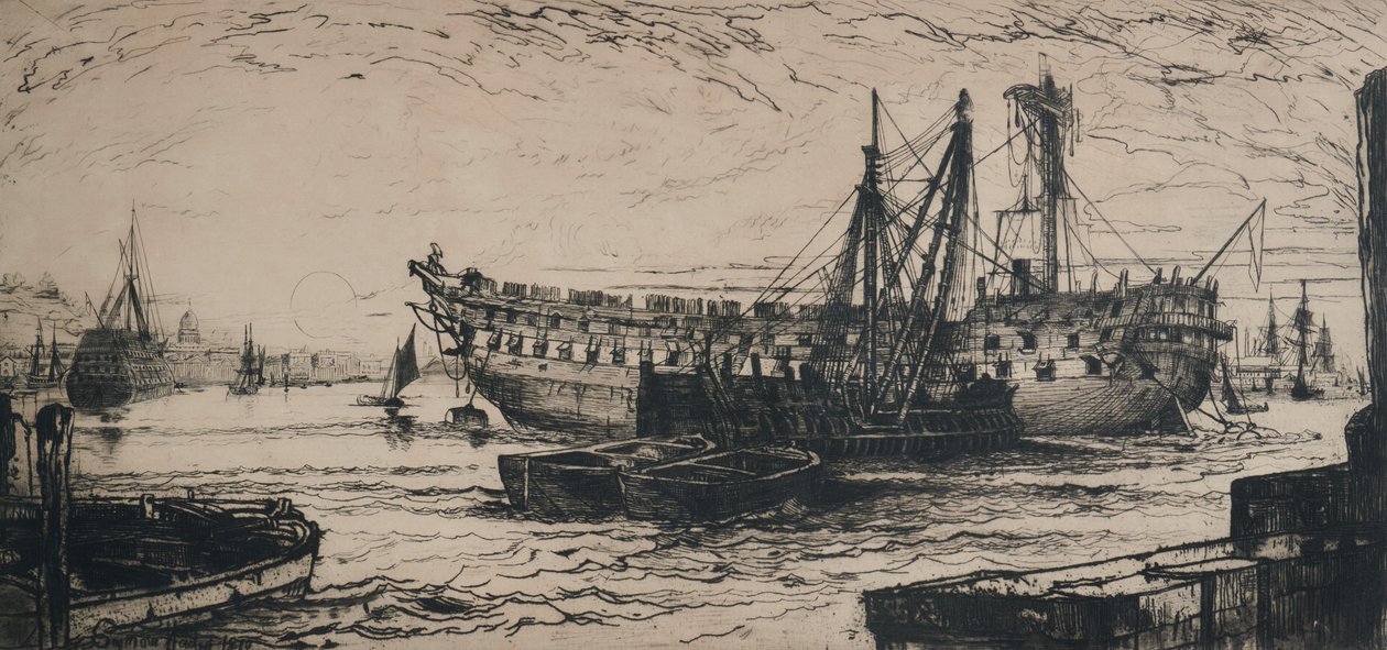 Opløsning af Agamemnon af Francis Seymour Haden