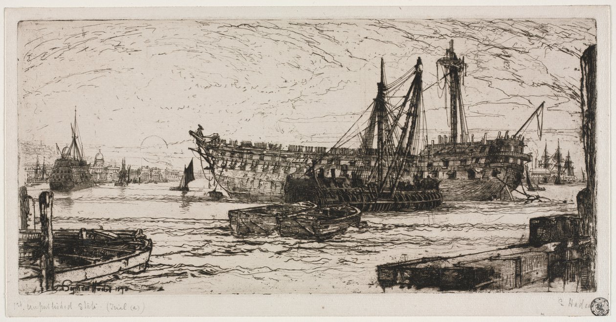 Opløsning af Agamemnon af Francis Seymour Haden