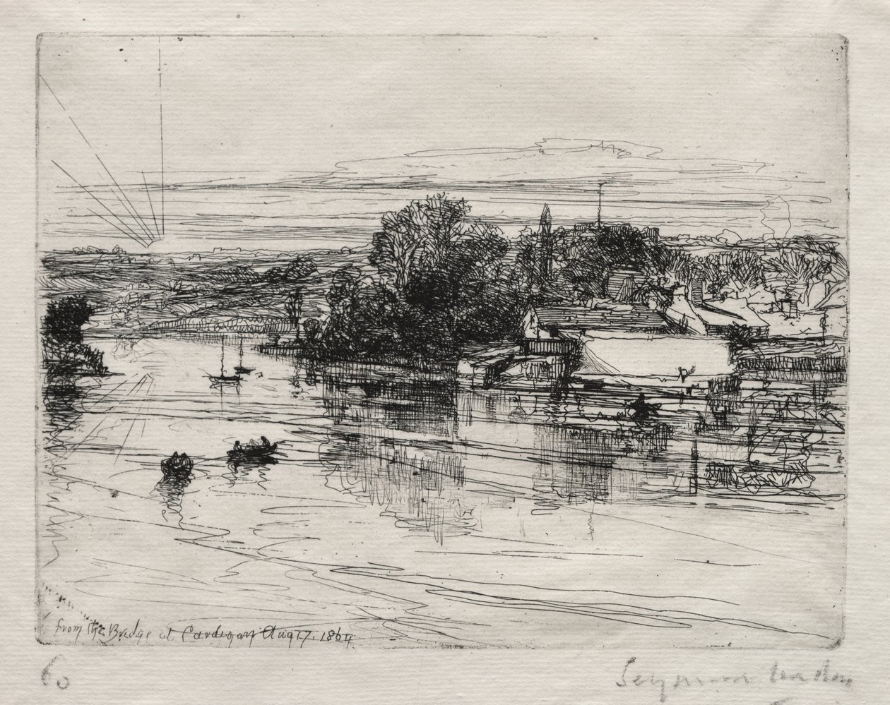 Cardigan Bridge af Francis Seymour Haden