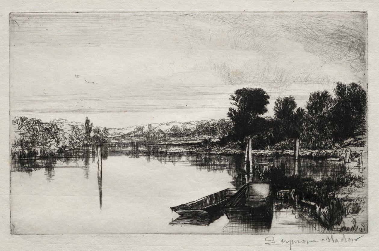 Egham, 1859. af Francis Seymour Haden