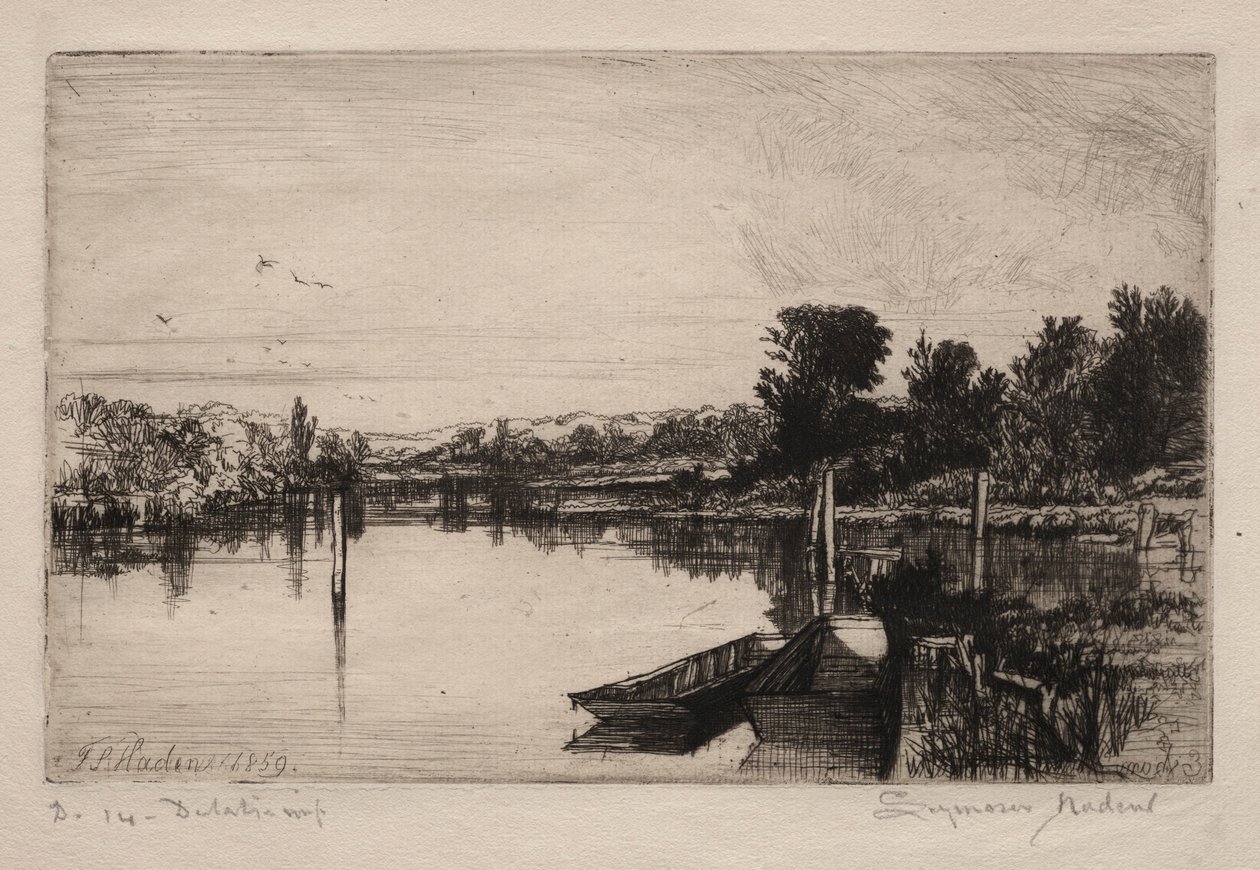 Egham, 1859. af Francis Seymour Haden