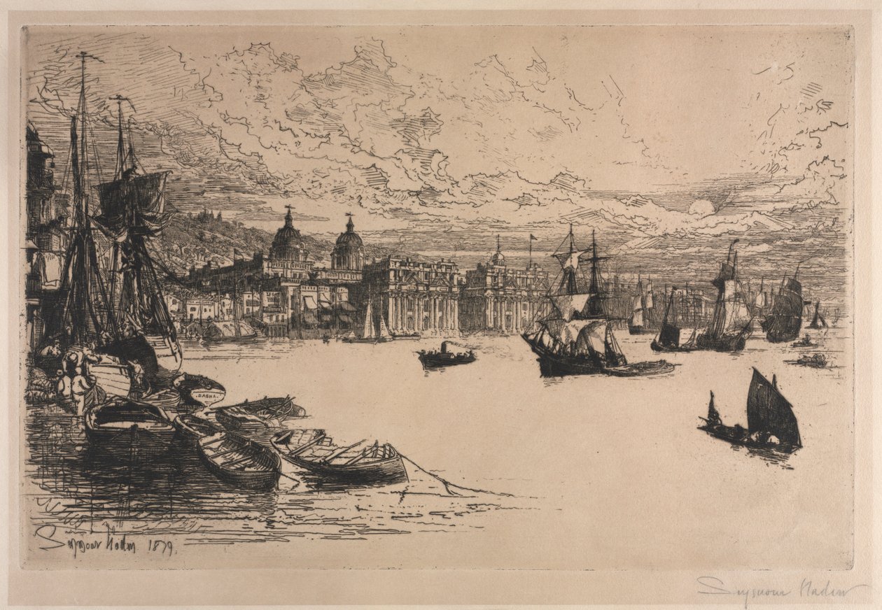 Greenwich. af Francis Seymour Haden