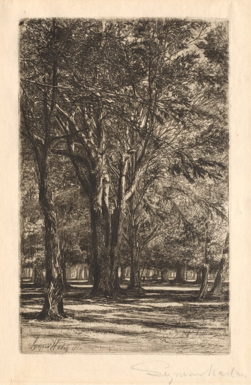 Kensington Gardens, nr. 2 (stor plade) af Francis Seymour Haden