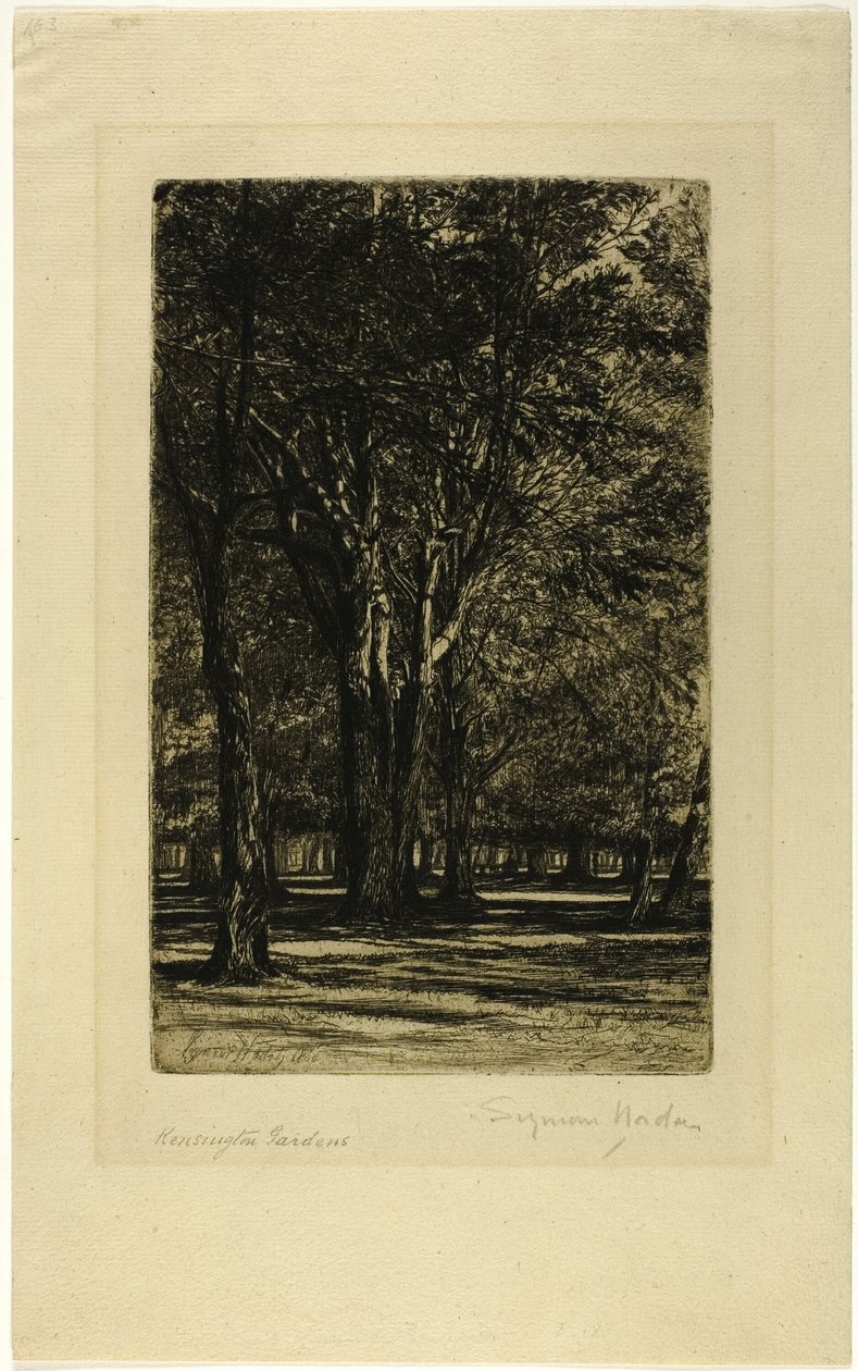 Kensington Gardens, nr. II (stor plade) af Francis Seymour Haden
