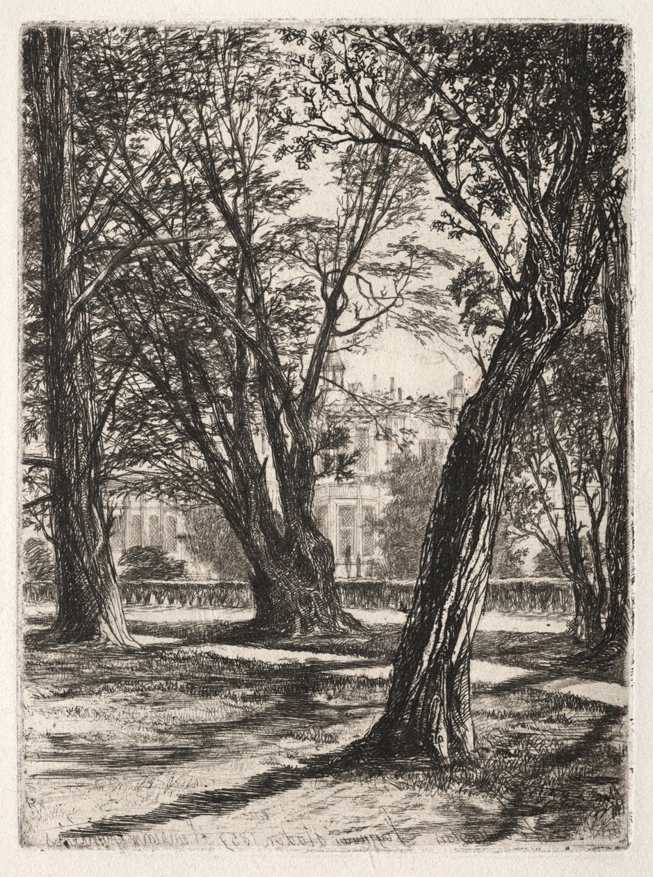 Kensington Gardens The Small Plate, 1859. af Francis Seymour Haden