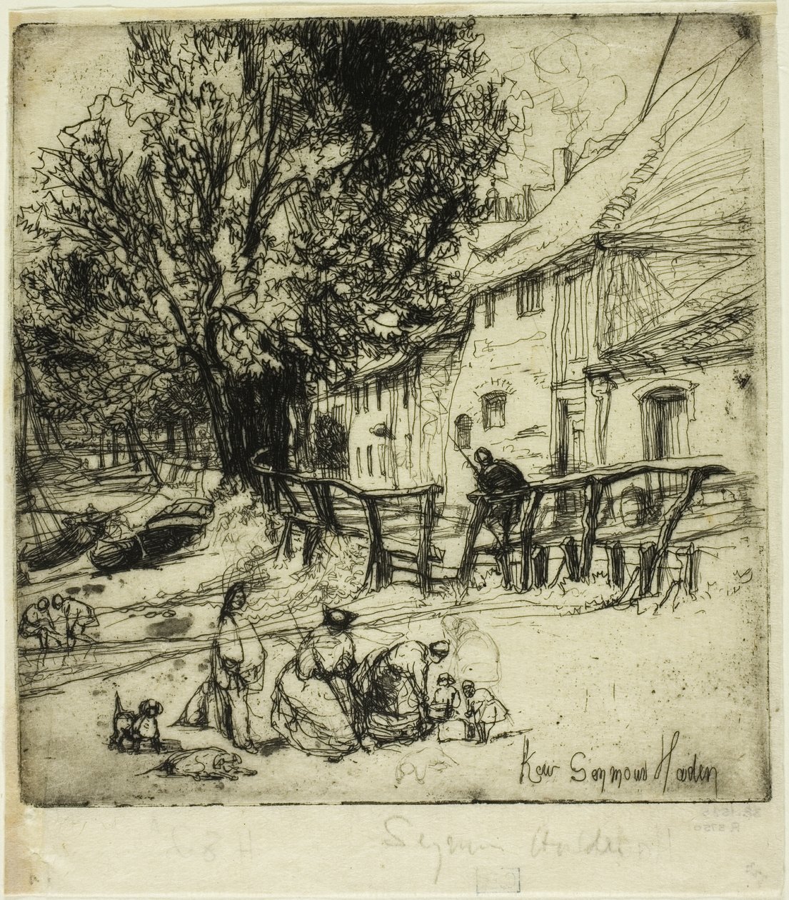 Kew Side, Et Fragment af Francis Seymour Haden
