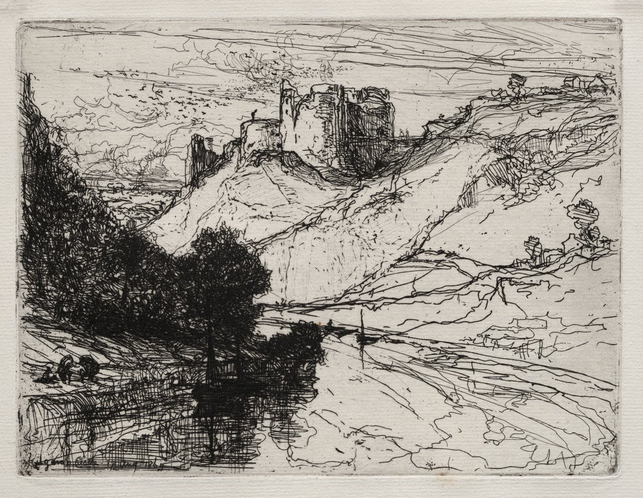 Kilgaren Slot, 1864. af Francis Seymour Haden