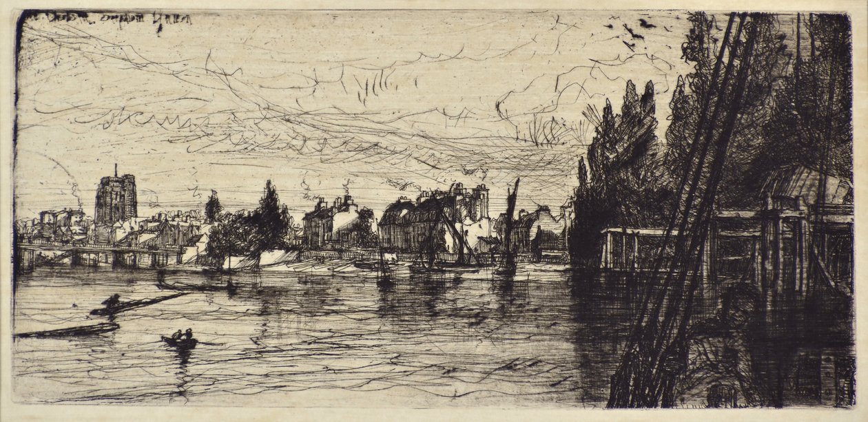 Old Chelsea Church af Francis Seymour Haden
