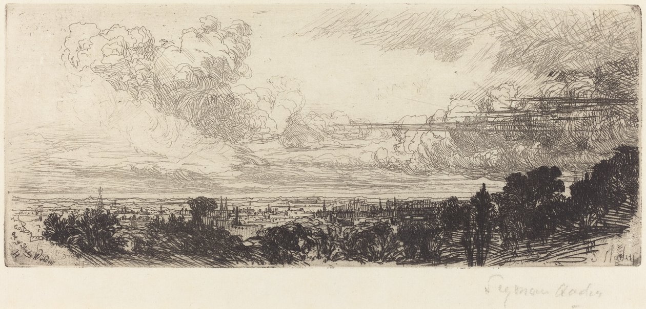 Ud af studievinduet af Francis Seymour Haden
