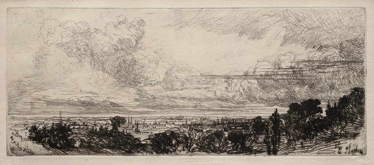 Ud af studievinduet. af Francis Seymour Haden