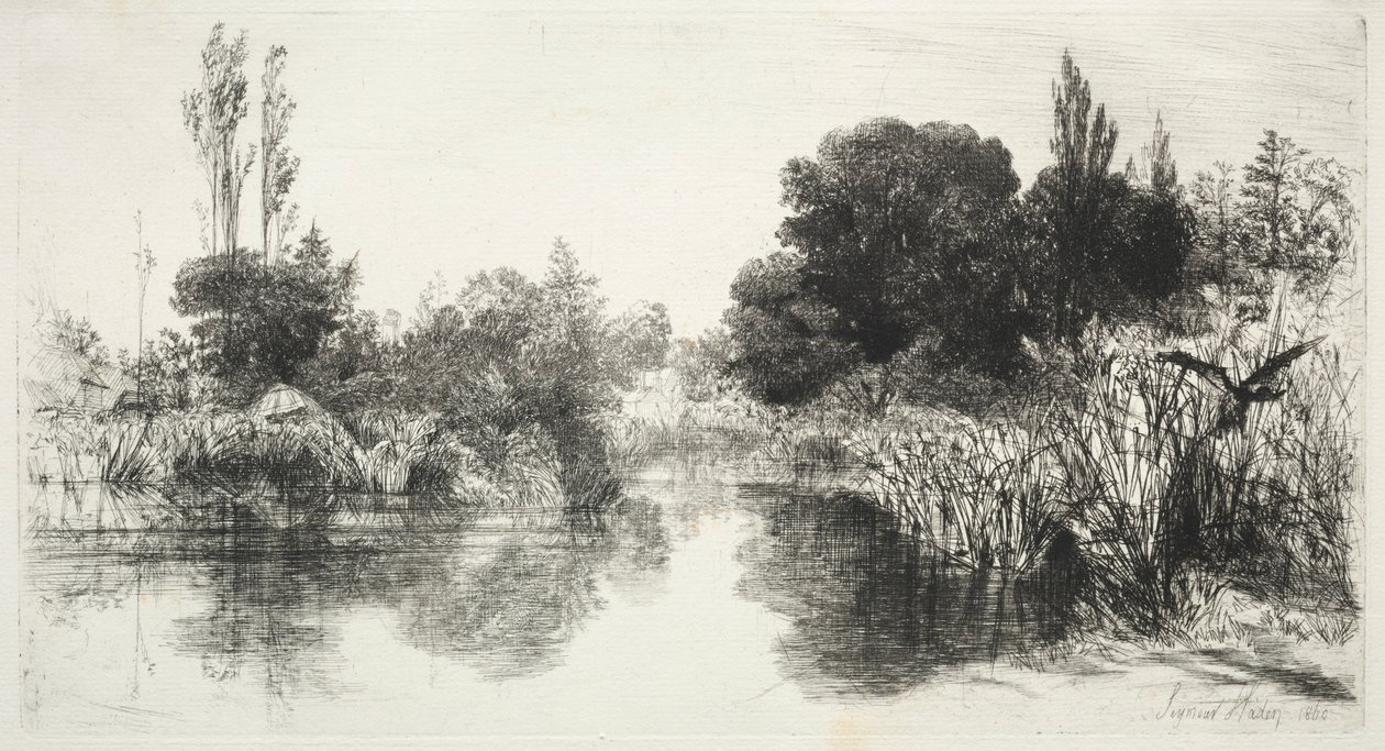 Del Mølledam, 1860. af Francis Seymour Haden