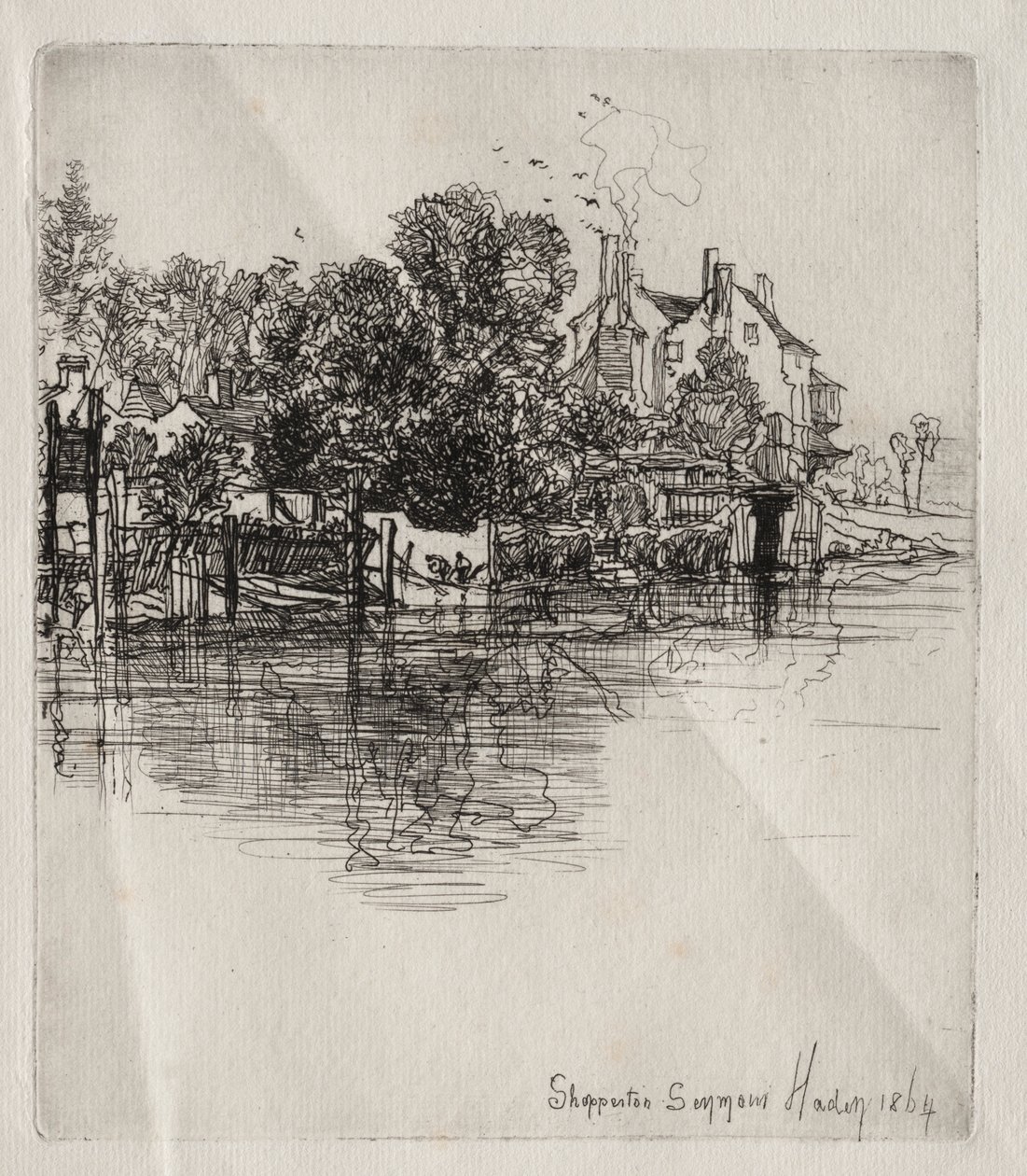 Shepperton, 1864. af Francis Seymour Haden