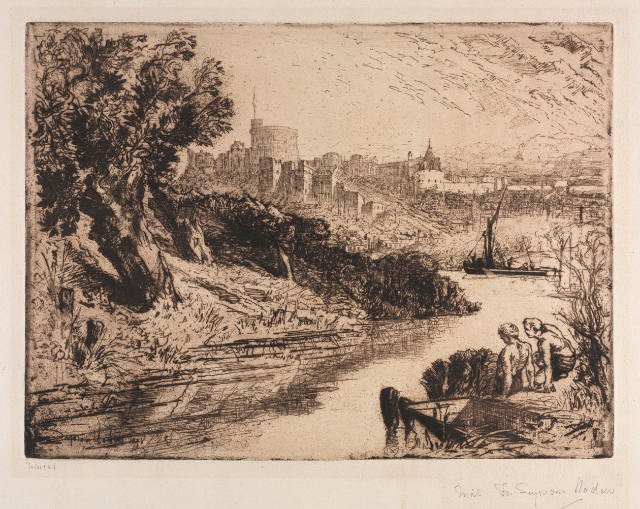 Windsor Castle, 1878. af Francis Seymour Haden
