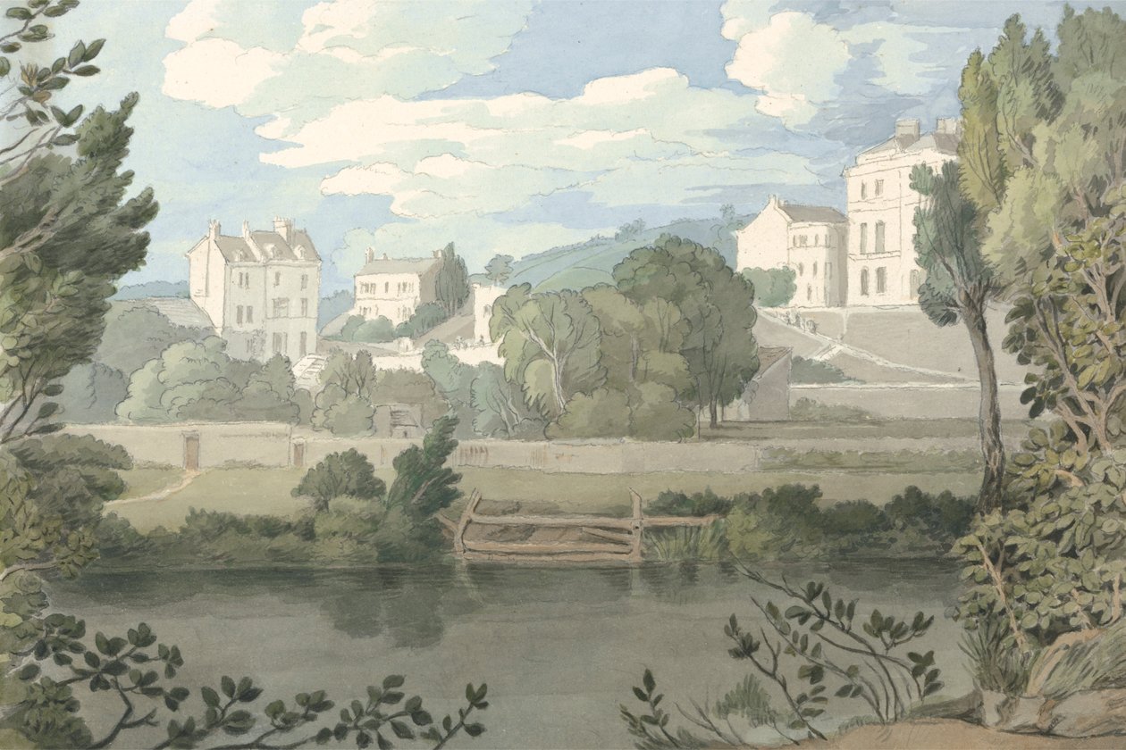 Huse nær Plymouth af Francis Towne