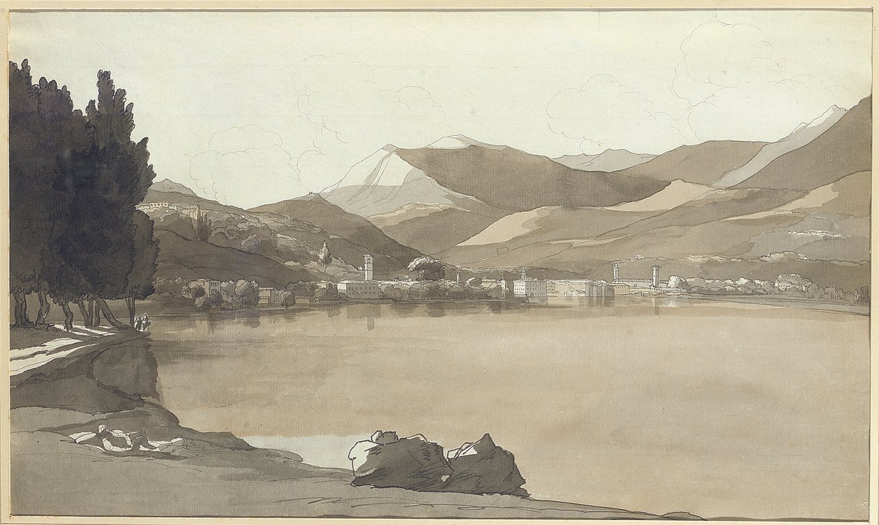 Byen Lugano, Schweiz, 1781 af Francis Towne