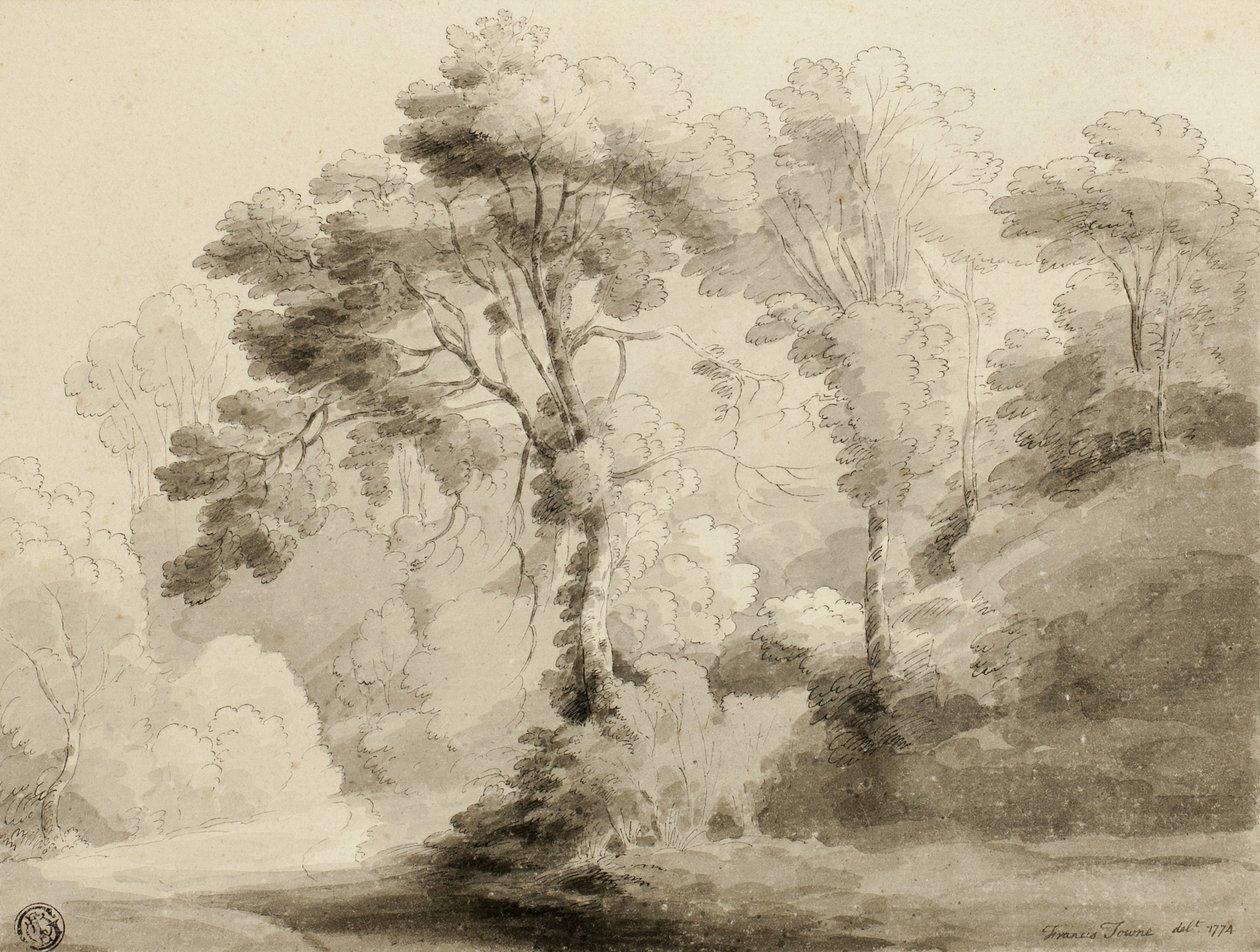 Skovklædt landskab, 1774 af Francis Towne