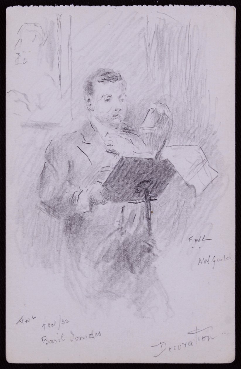 Portræt af Basil Ionides af Francis Wilfred Lawson