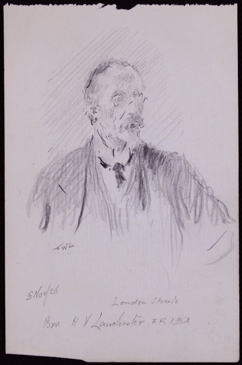 Portræt af HV Lanchester af Francis Wilfred Lawson