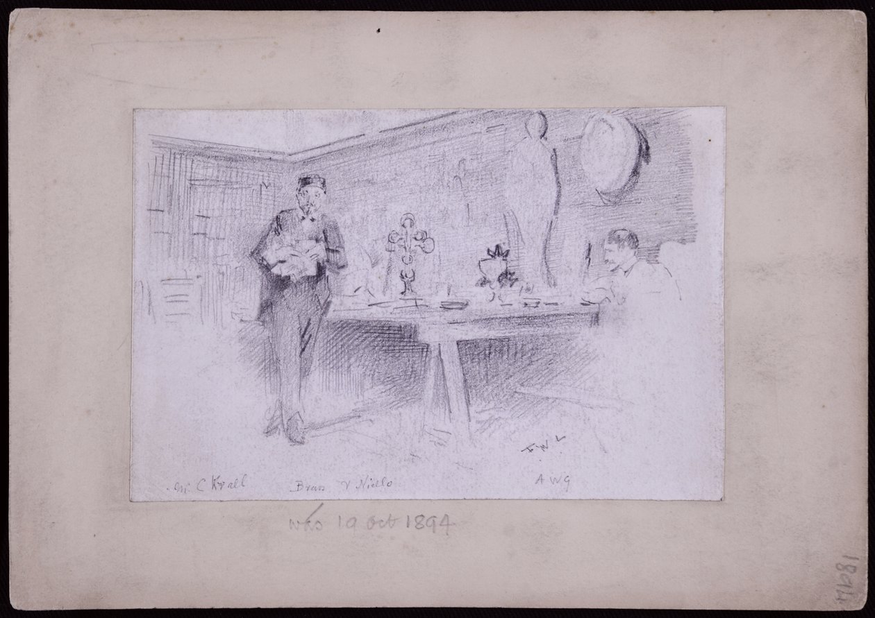 Portræt af Karl Krall af Francis Wilfred Lawson