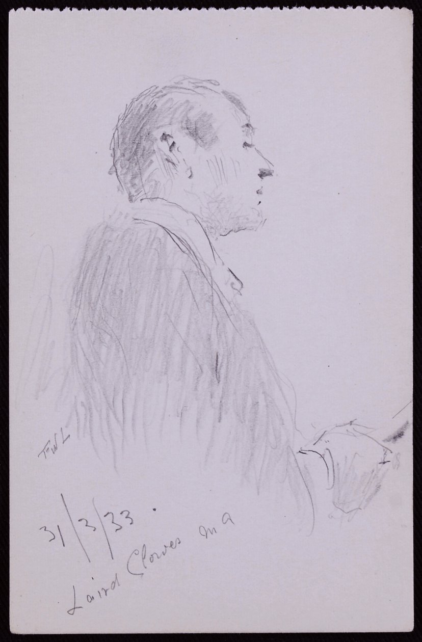 Portræt af Laird Clowes af Francis Wilfred Lawson