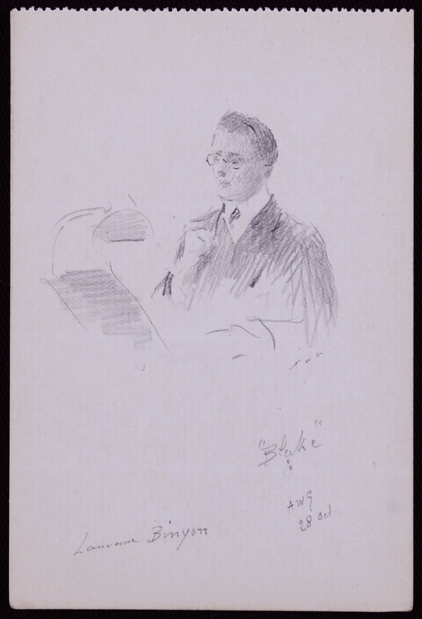 Portræt af Laurence Binyon af Francis Wilfred Lawson