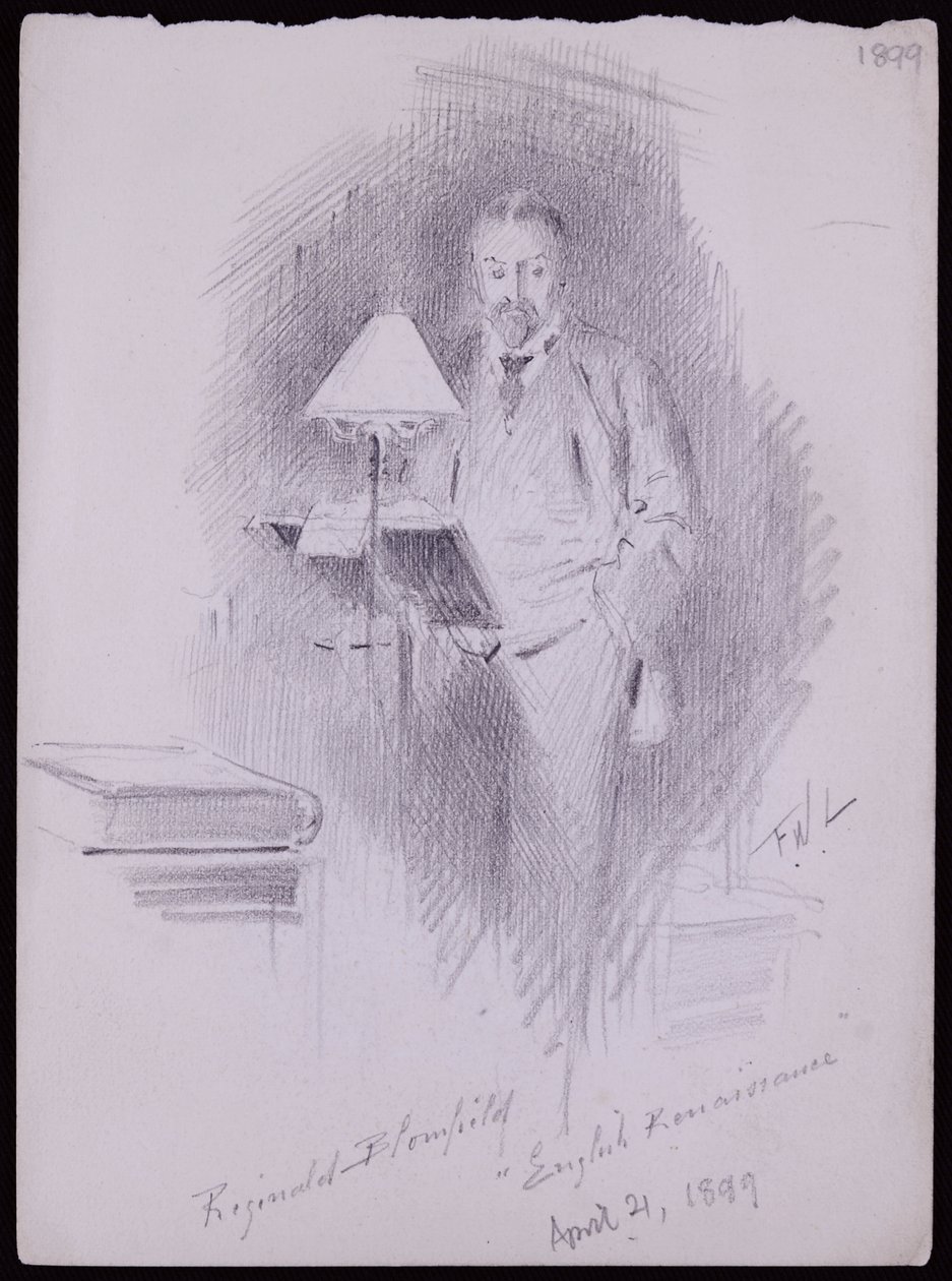 Portræt af Reginald Blomfield af Francis Wilfred Lawson