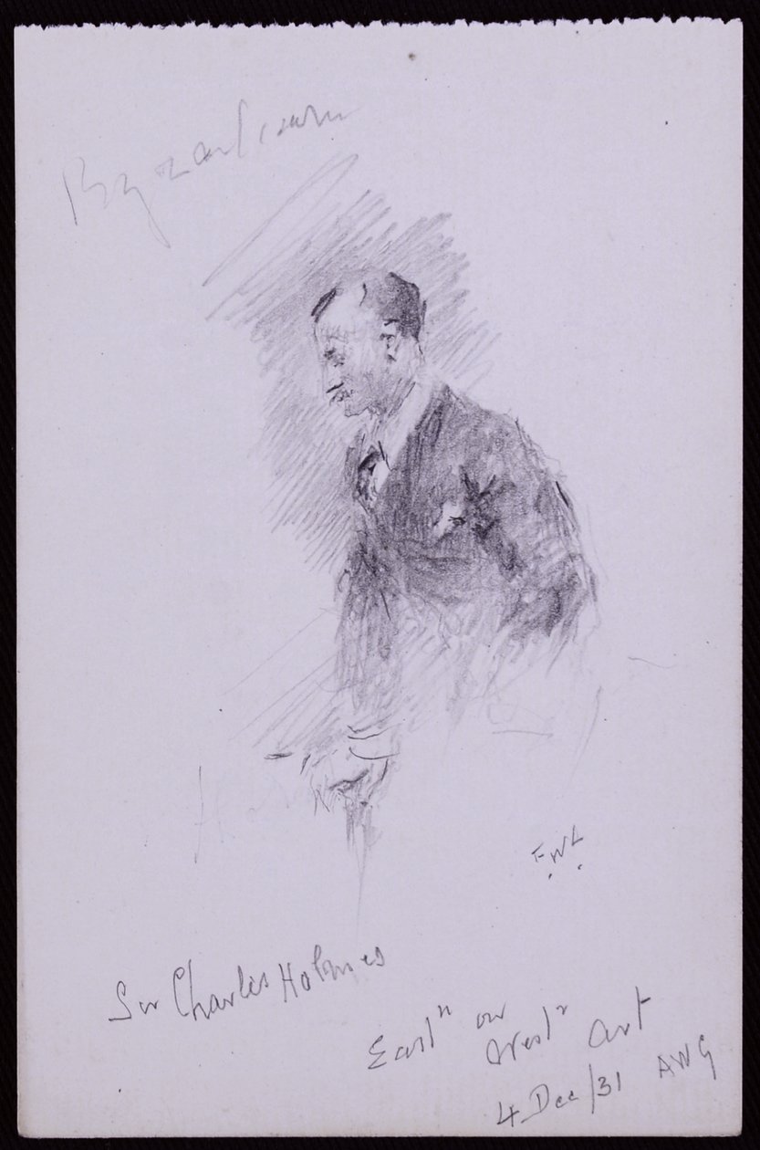 Portræt af Sir Charles Holmes af Francis Wilfred Lawson