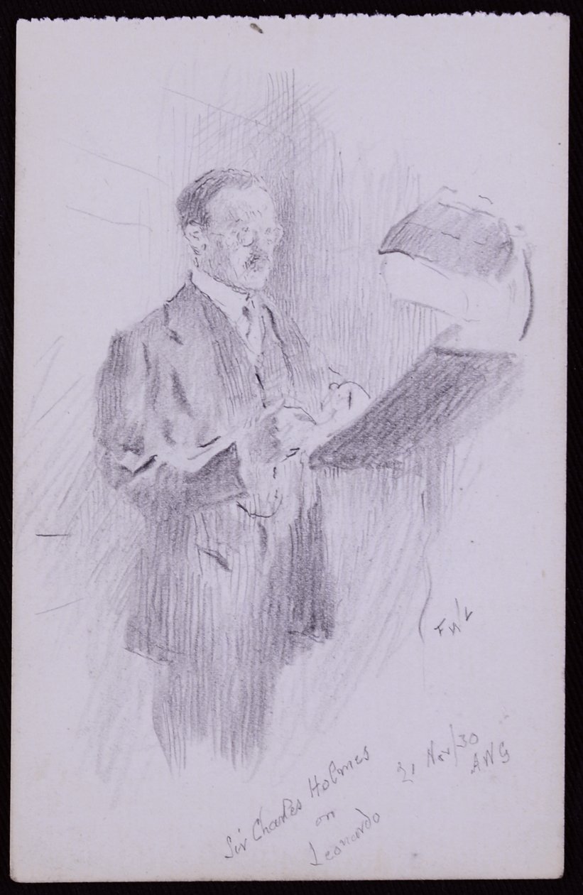 Portræt af Sir Charles Holmes af Francis Wilfred Lawson