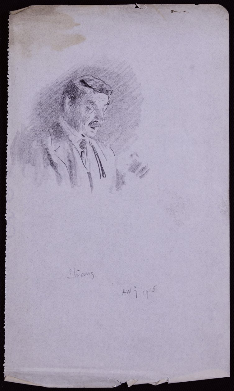 Portræt af William Strang af Francis Wilfred Lawson