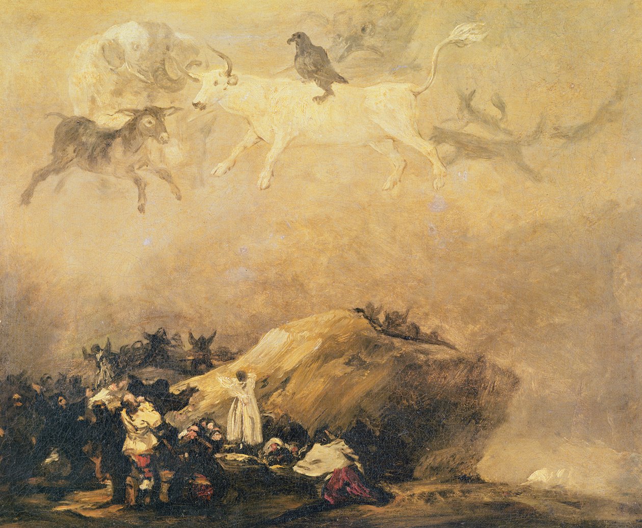 Capriccio Scene: Dyr i himlen af Francisco de Goya