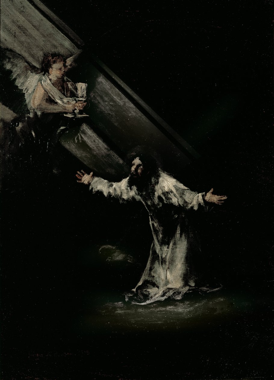 Kristus på Oliebjerget, 1819 (olie på træ) af Francisco de Goya
