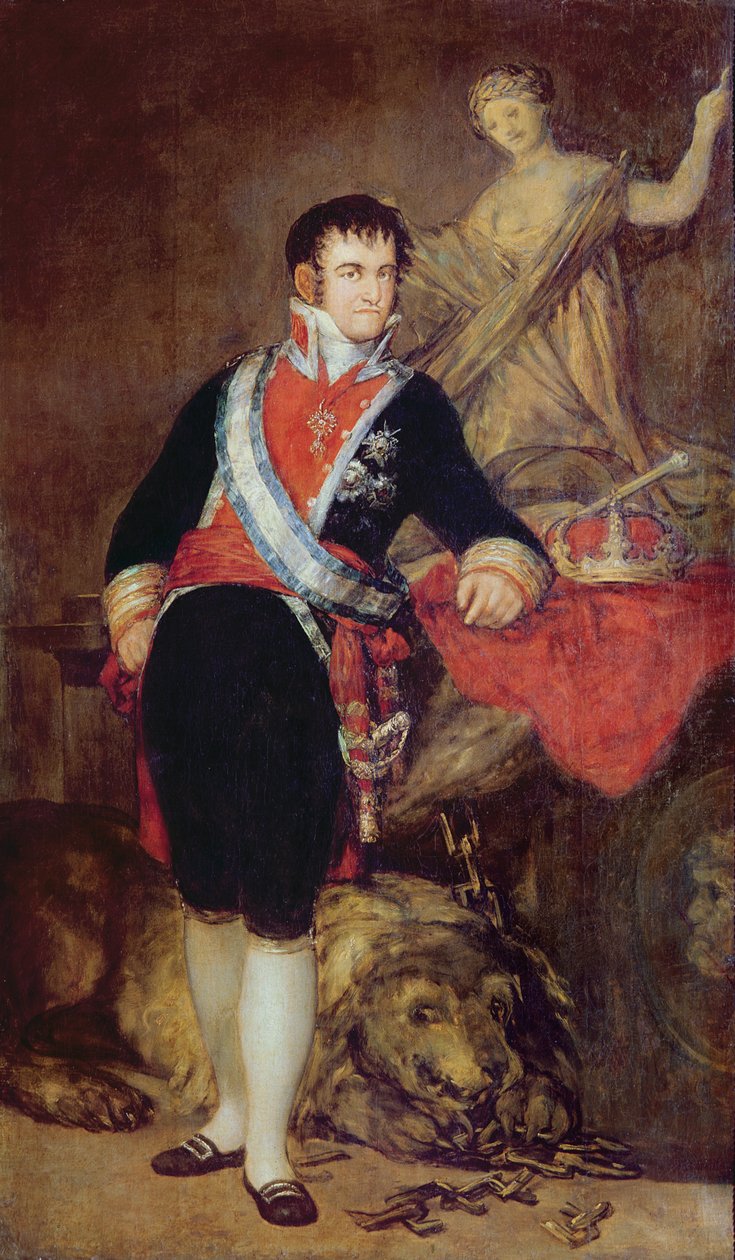 Ferdinand VII (1784-1833) af Bourbon, 1814 af Francisco de Goya