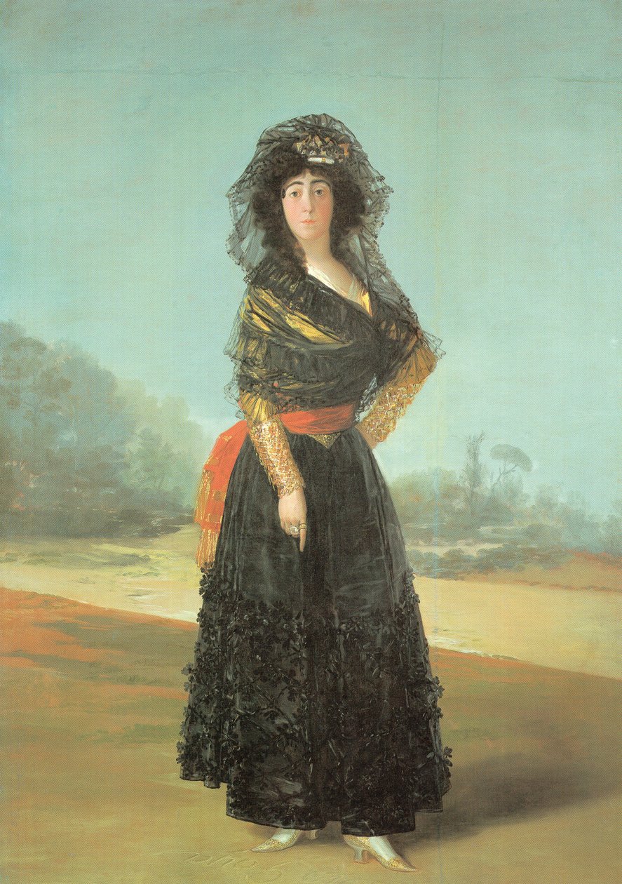 Portræt af hertuginden af Alba af Francisco de Goya