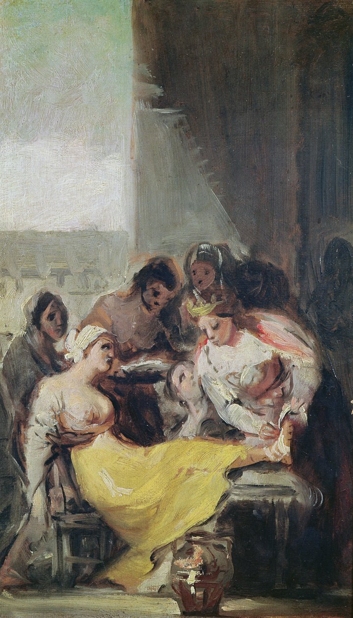 St. Isabella tager sig af de spedalske af Francisco de Goya