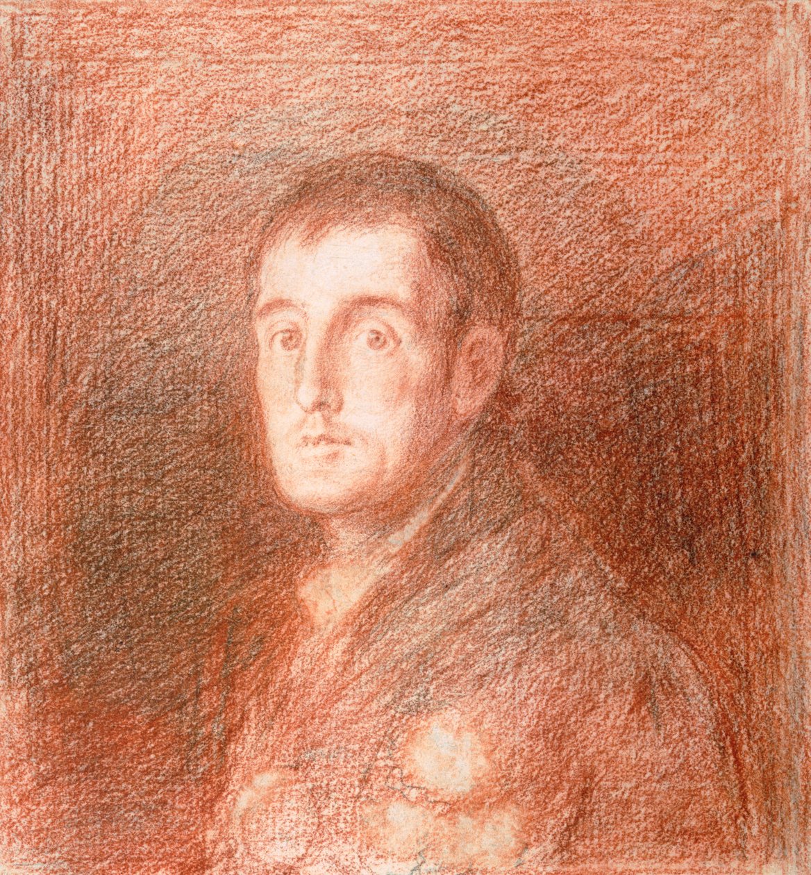 Studie til et rytterportræt af hertugen af Wellington (1769-1852) o.1812 (Rødkridt på grafit) af Francisco de Goya