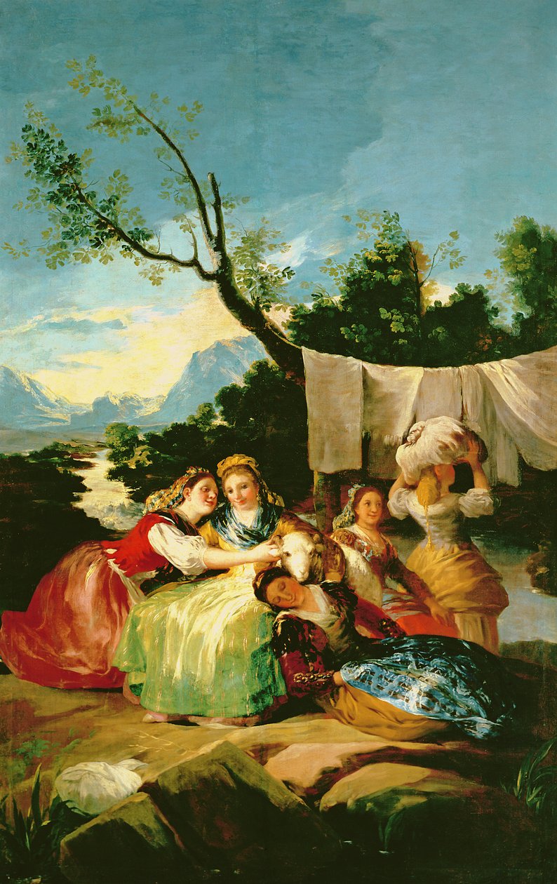 Vaskekonerne, før 1780 af Francisco de Goya