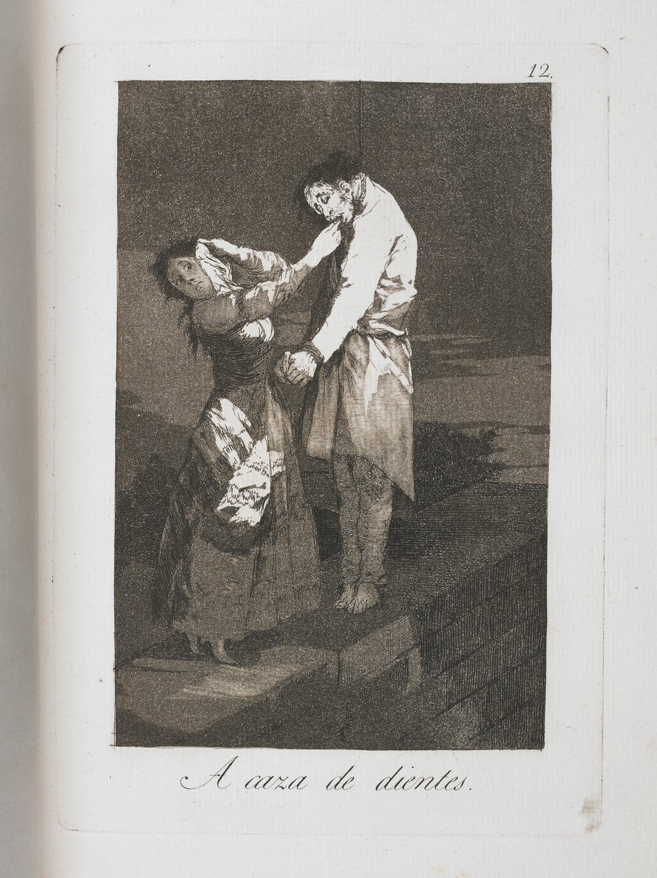 Tallerken fra Los Caprichos, 1797-1798 af Francisco de Goya