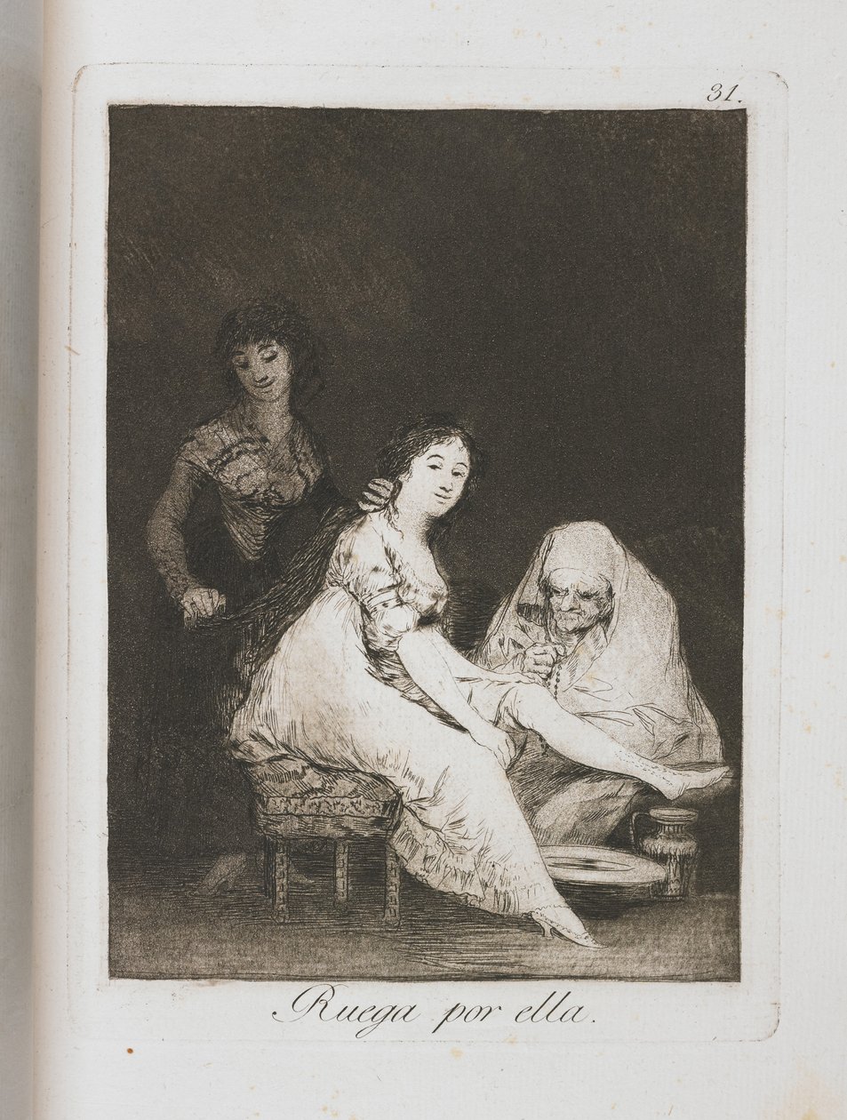 Tallerken fra Los Caprichos, 1797-1798 af Francisco de Goya