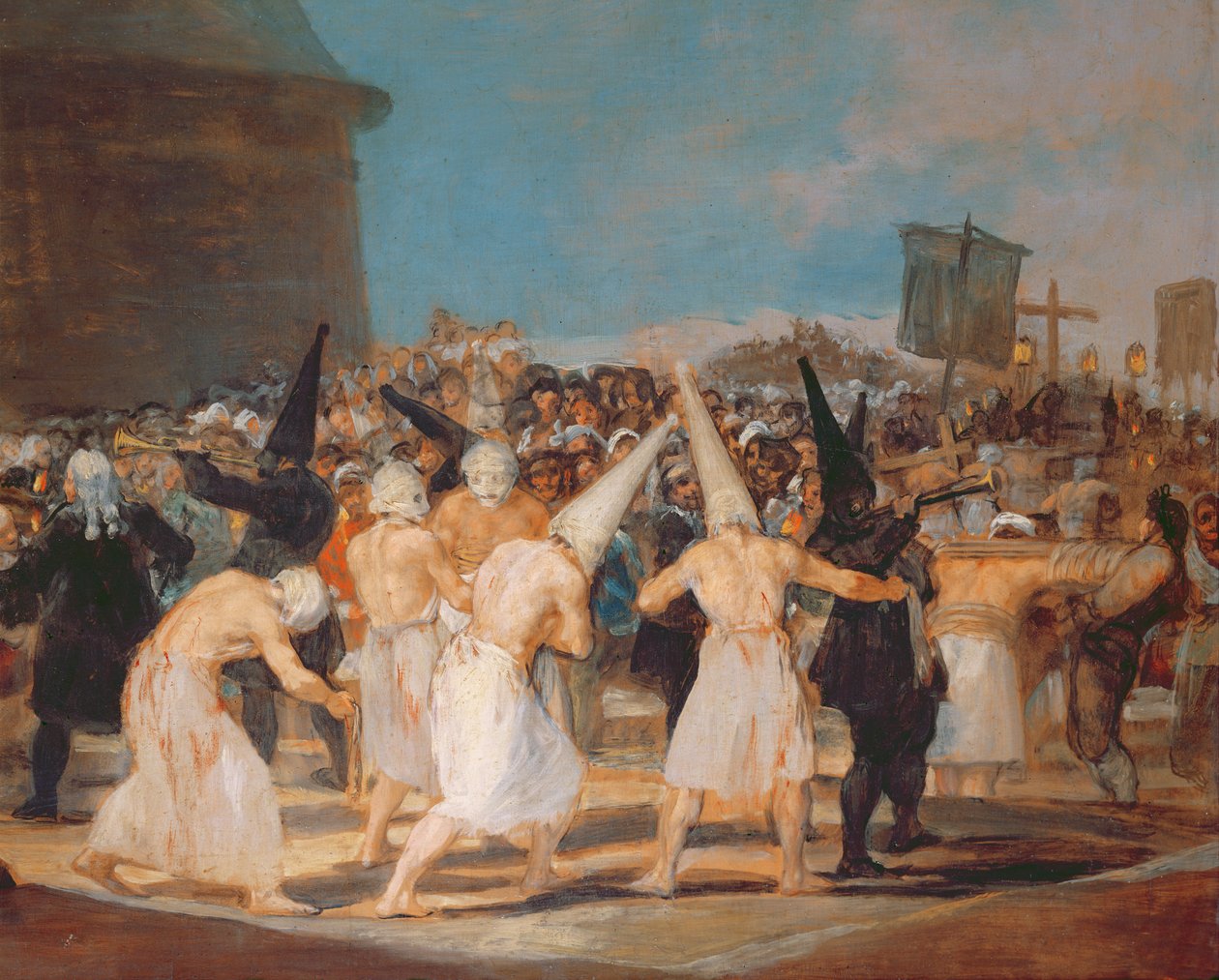 Procession of Flagellants, 1815-19 olie på lærred detalje af 541 af Francisco de Goya