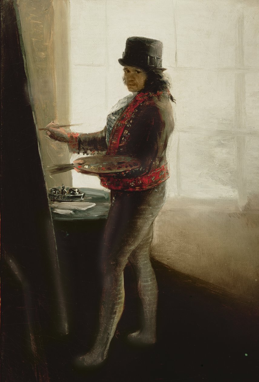 Selvportræt i studiet, ca. 1790 af Francisco de Goya