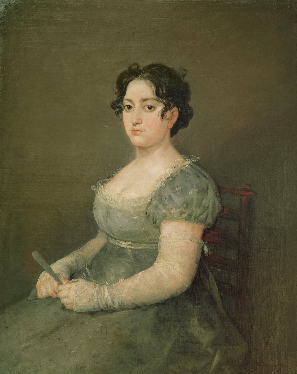 Kvinde med fan, c.1805-06 af Francisco de Goya