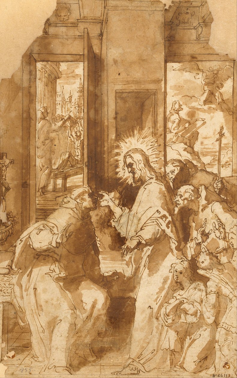Kristi åbenbaring til Saint Vincent Ferrer af Francisco Ribalta