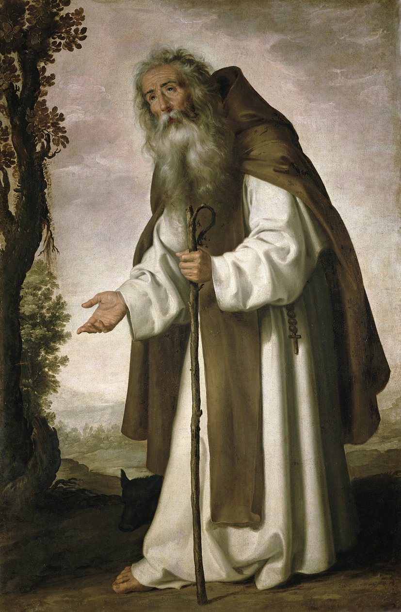 St. Anthony fortvivlet, 1640 af Francisco de Zurbaran