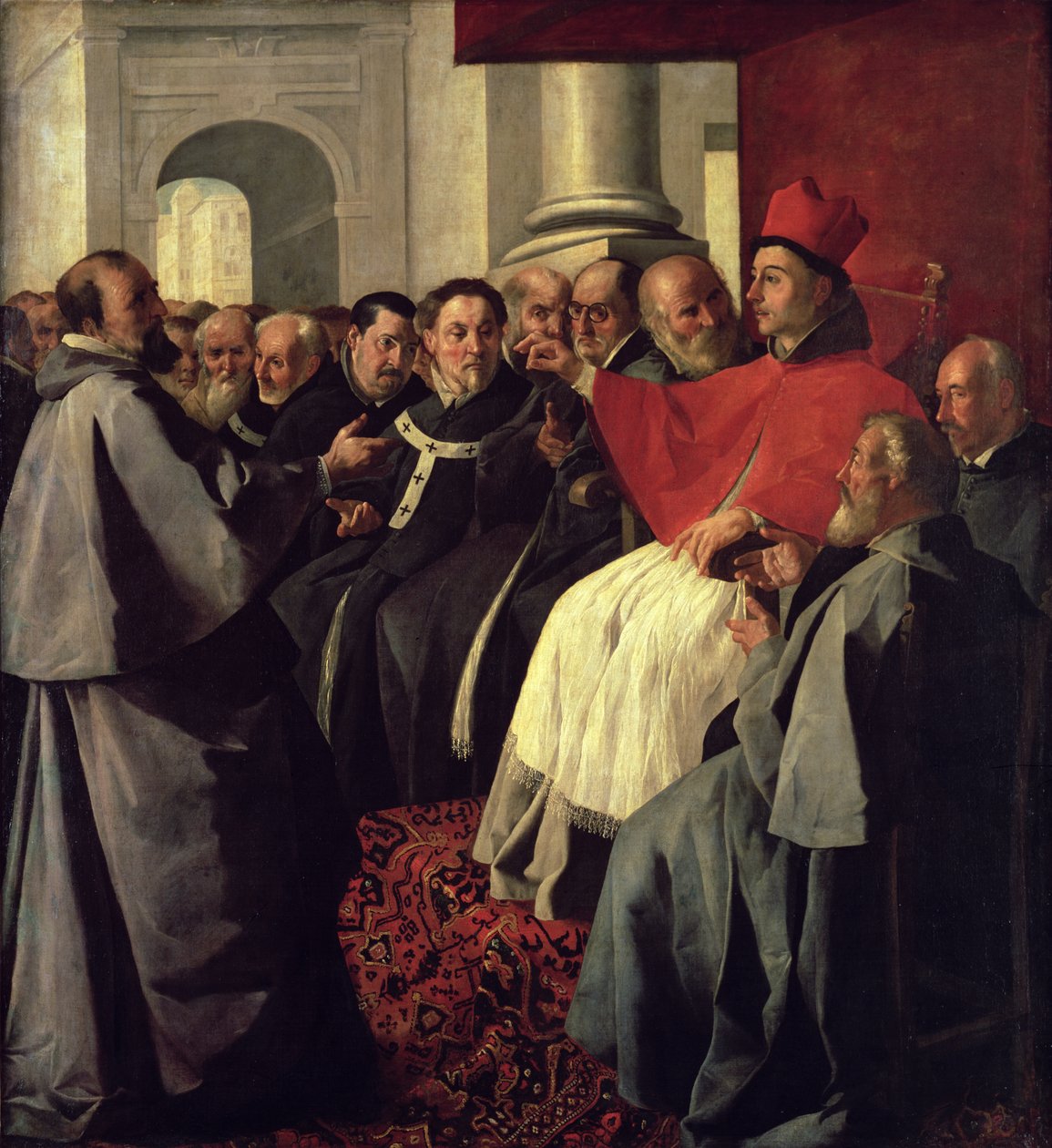 Bonaventure (1221-74) på koncilet i Lyon i 1274, 1627 af Francisco de Zurbaran