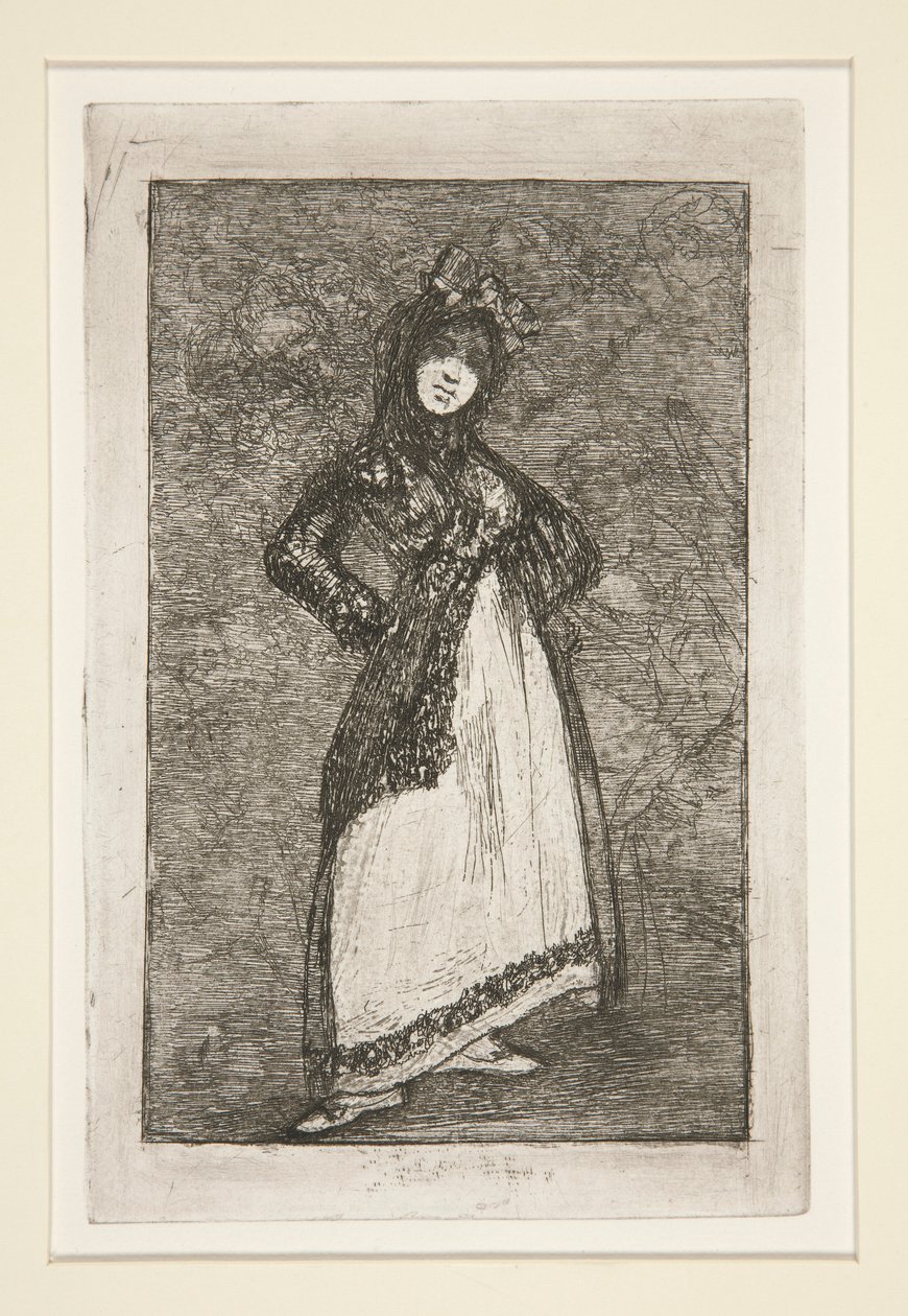 Maja [med mørk baggrund] af Francisco de Goya
