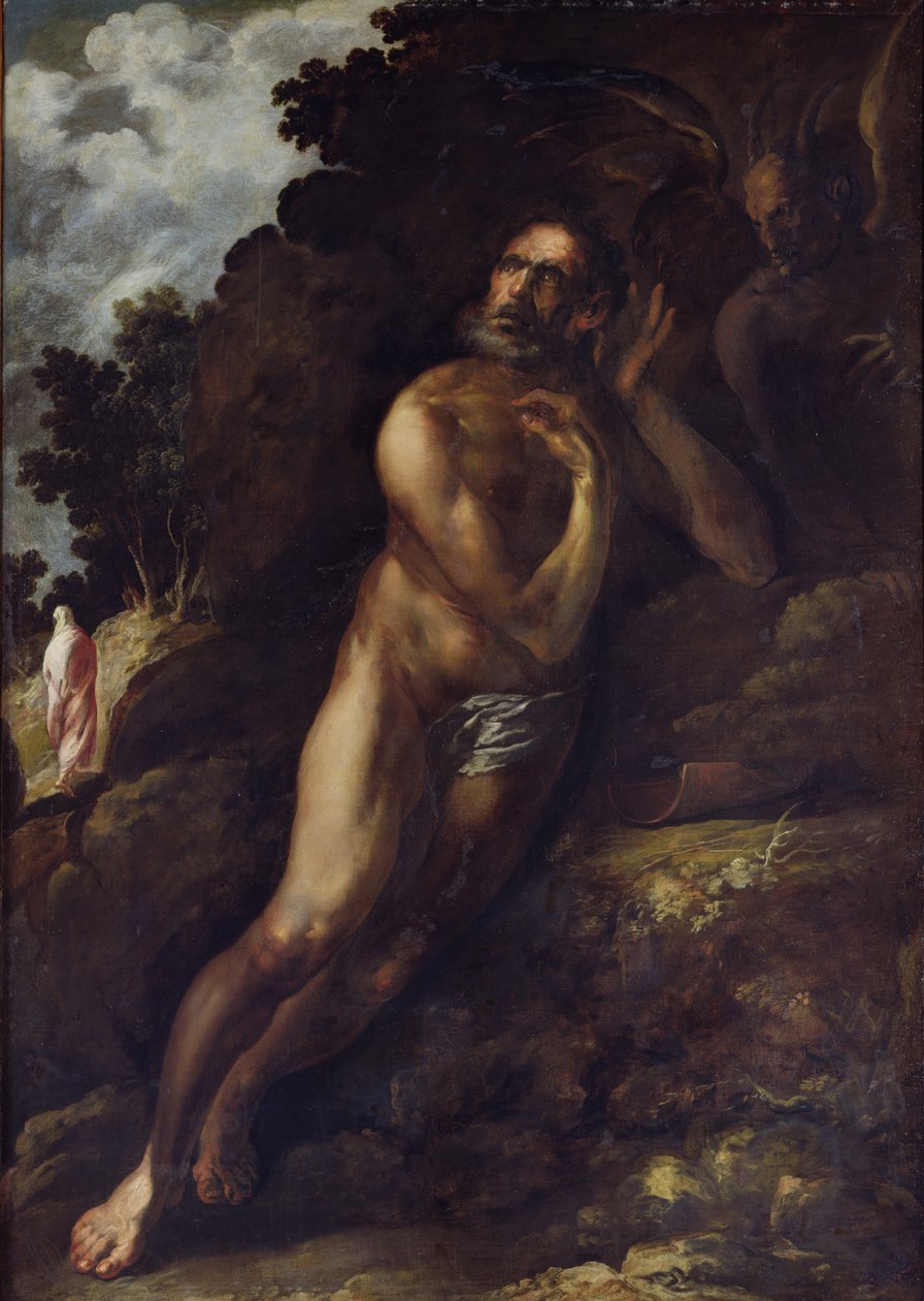 Job fristet af Djævelen, 1636 af Francisco Herrera